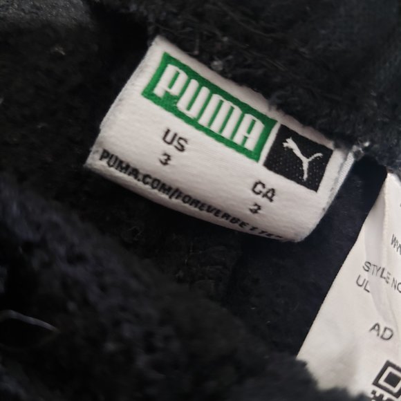 Puma Track Pants With Elastic Waistband Minimalistic Black Design Kids Size 3T - Picture 6 of 6